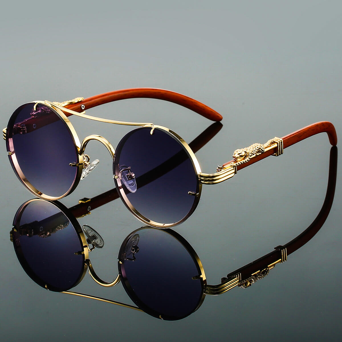 Elmar | Ovale Retro-Sonnenbrille aus Metall
