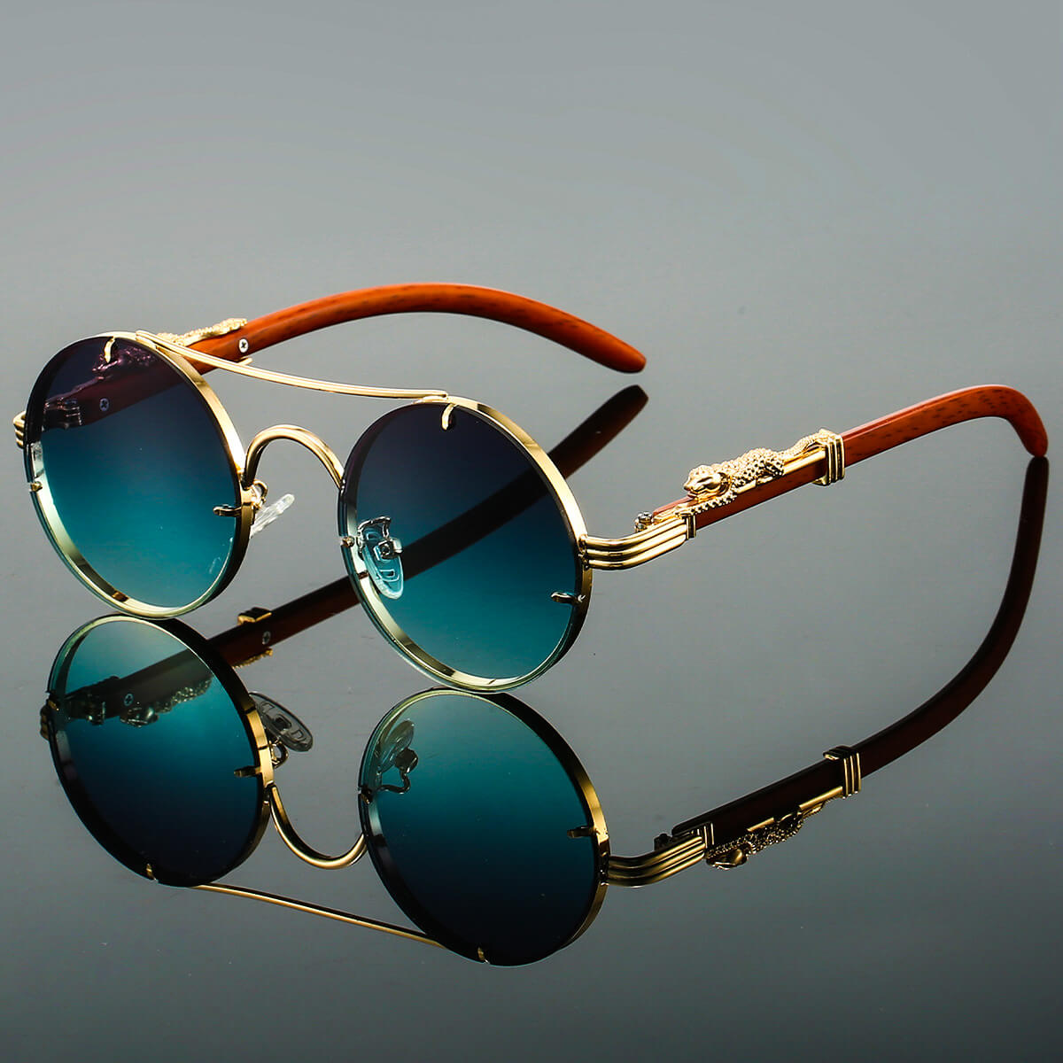 Elmar | Ovale Retro-Sonnenbrille aus Metall