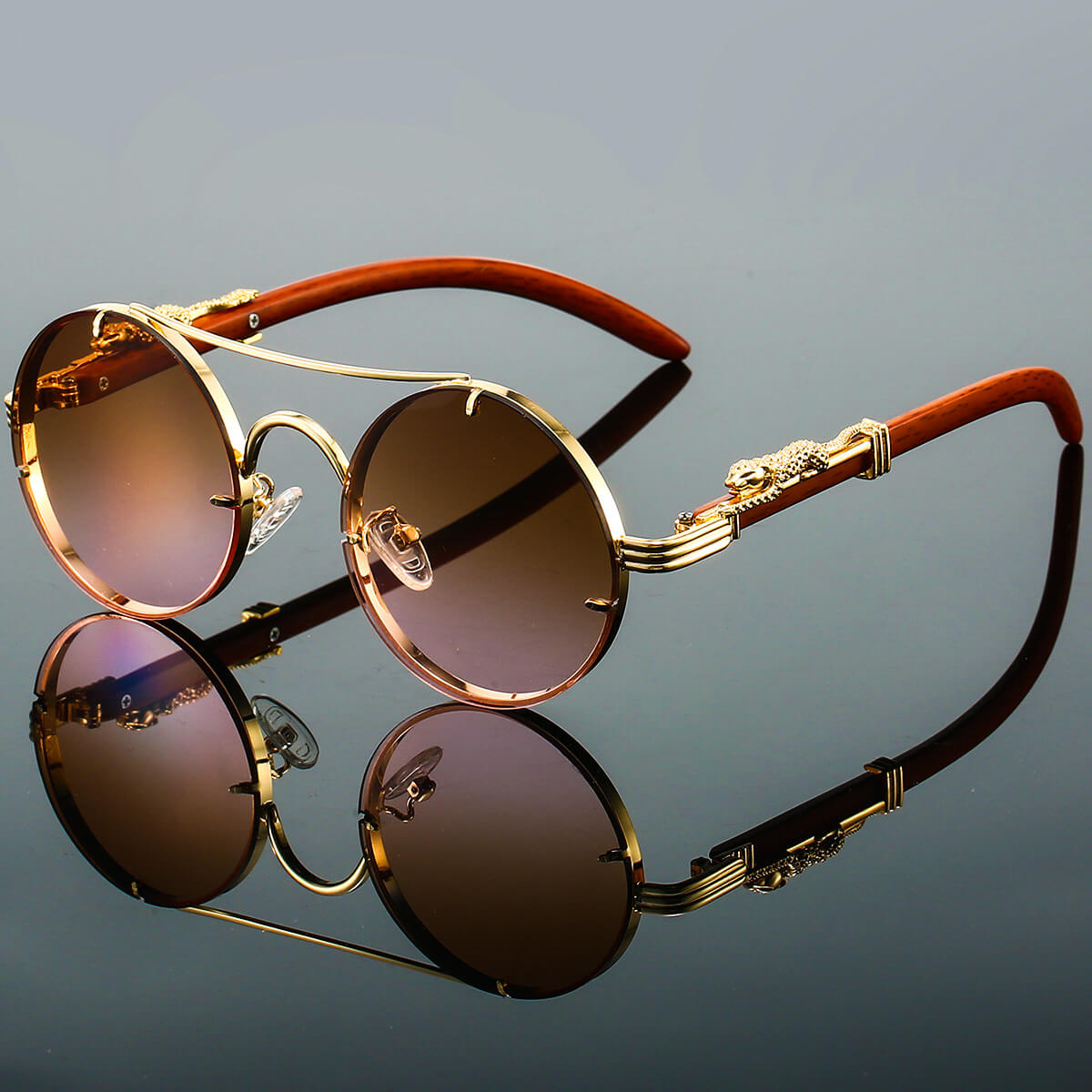 Elmar | Ovale Retro-Sonnenbrille aus Metall