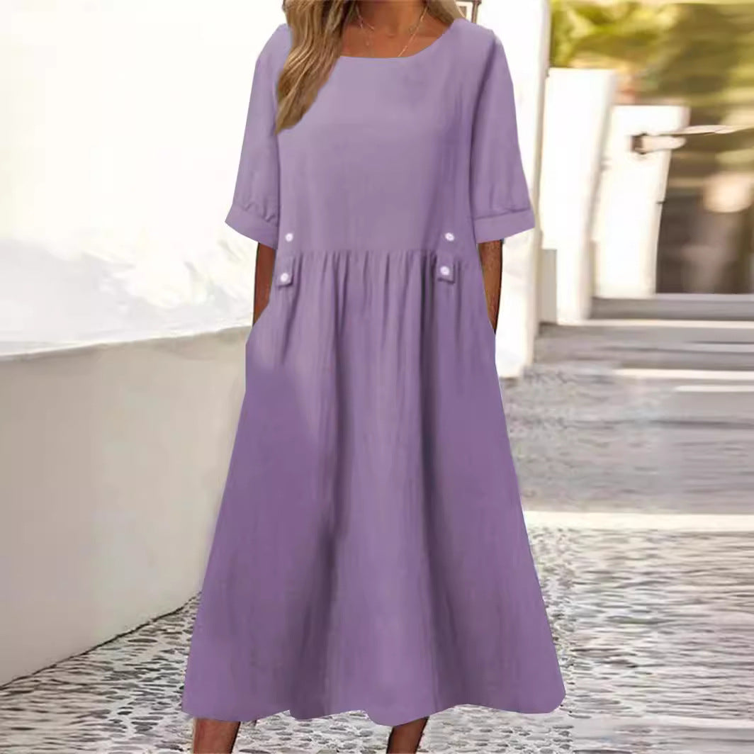 Alice | Kleid aus Baumwoll Leinen