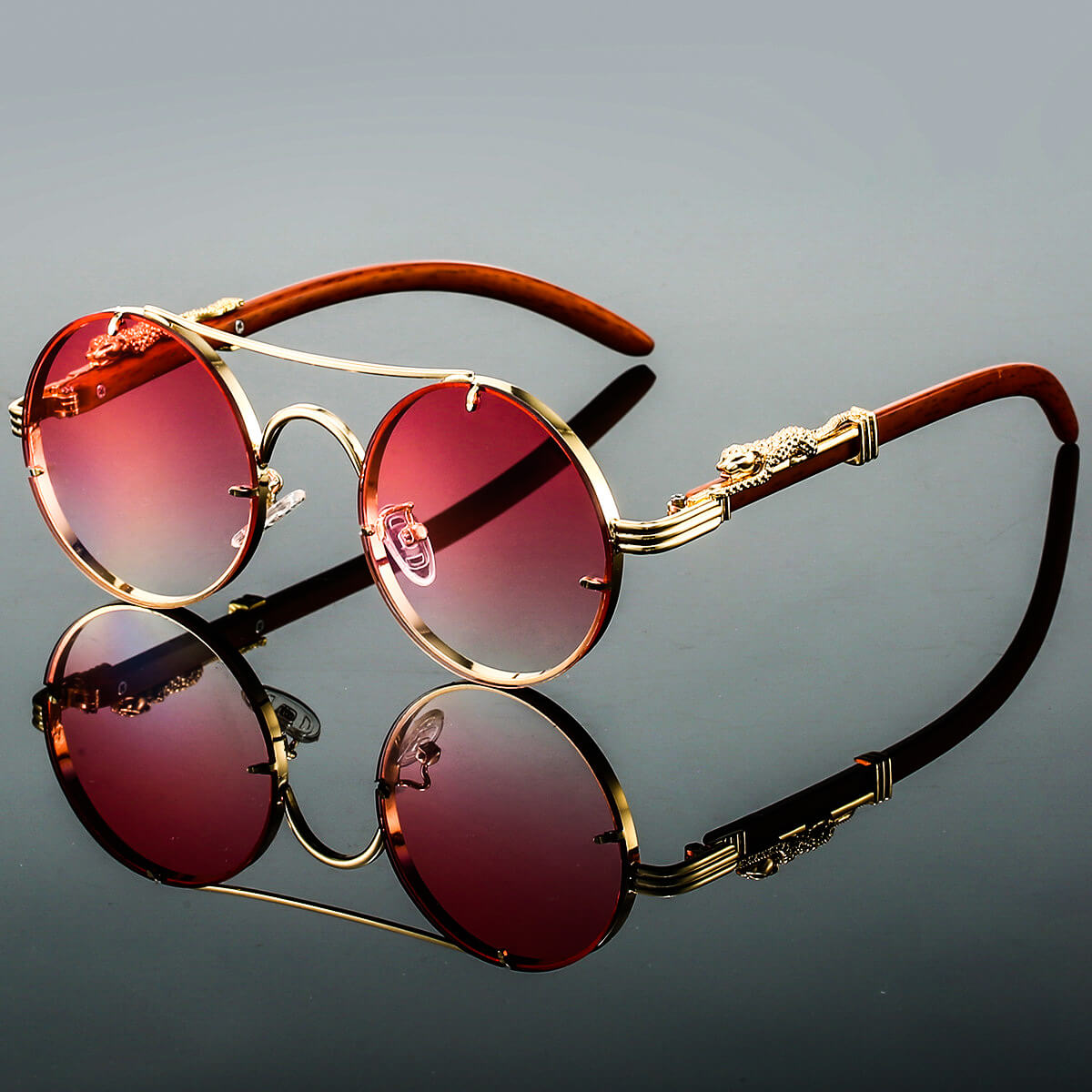 Elmar | Ovale Retro-Sonnenbrille aus Metall