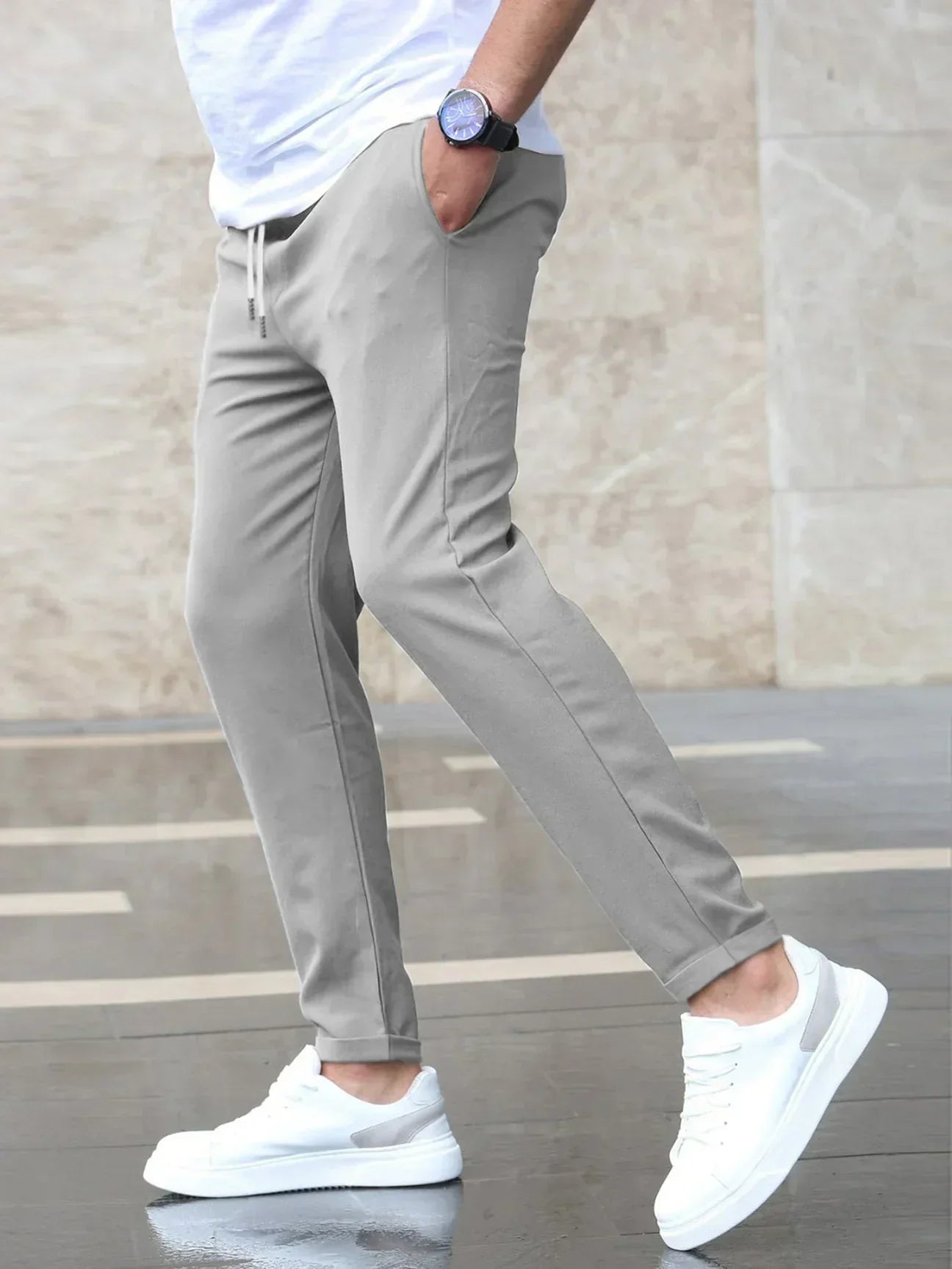 Herren Stretch-Hose – Hochwertiges Stretch-Material, Bequem und Elegant-2